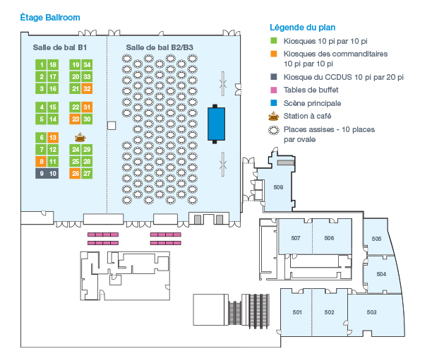 Guide de parrainage IOS 2025 Plan du hall d'exposition